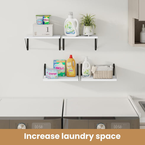 Heimlove Set 3,Light Floating Shelves for Wall of Wood Wall Mounted Bookshelf Decorative Shelf for Living Room Bathroom
