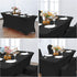 CWK 6FT Waterproof Stretch Spandex Table Cover – Elastic Fitted Tablecloth for Rectangular Tables, Wrinkle Resistant