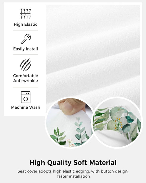 Office Chair Cover, Eucalyptus Leaves Spring Summer Plant, Universal Elastic Stretchable Rotating Chair Slipcover,
