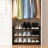 3 Closet,Slim Expandable Shoe Rack, Tier Adjustable Shoe Organizer Shelf for Narrow Black Metal Free Standing Shoe Rack
