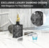 12 OzClear 1 Pack Mouthwash Dispenser for Bathroom, Luxury Diamond Glass Mouth Wash Container, Glass Mouthwash