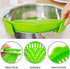 2 Pcs Silicone Clip on Strainer, Fits All Pots and Bowls for Pasta, Meat, Vegetables, and Fruit