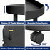 Mobile Side Table on Wheels - Compact Nightstand in Black