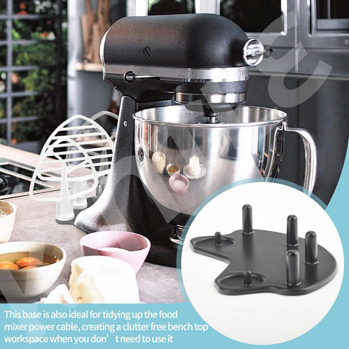 Stand Mixer Attachment Holders/Base Accessories Cradle for Kitchenaid Mixer Organizer - 4.5QT/5QT/6QT, Durable Plastic