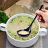 6 PCS Stainless Steel Serving Utensils Set, Large Slotted Spoons, Forks, Ice Sugar Tongs, Cake Server, Black for Buffet