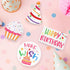 Huray Rayho Birthday Tiered Tray Decor Celebration Wooden Sign Colorful Birthday Party Supplies Make Wish Freestanding
