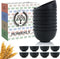 Homienly Cereal Bowls, 8 PCS Dessert and Snack Bowls, Unbreakable Lightweight Wheat Straw Fiber, Black, 10 OZ