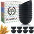 Homienly Cereal Bowls, 8 PCS Dessert and Snack Bowls, Unbreakable Lightweight Wheat Straw Fiber, Black, 10 OZ
