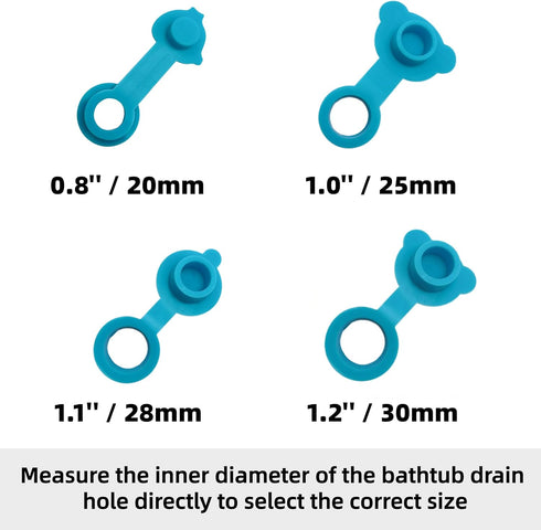 COLDDD 5 (1.1'' Bathtub Stoppers, Silicone Bathtub Stopper, Fits Most Baby Bathtubs, Sizes of Baby Bath tub Plugs I.D.)
