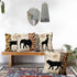 VENUSL Set of 4 Decorative Throw Pillow Covers, African Animals Giraffe, Elephant, Horse, Leopard, 18x18 Inch