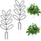 SAVITA 2pcs Trellis for Plants, Small Metal Leaf Shaped Plant Trellis Indoor House