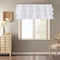 Madison Park Anna Oversized Ruffle Rod Pocket Valance, Classic Vintage Cotton Window Valances, 50X18", White