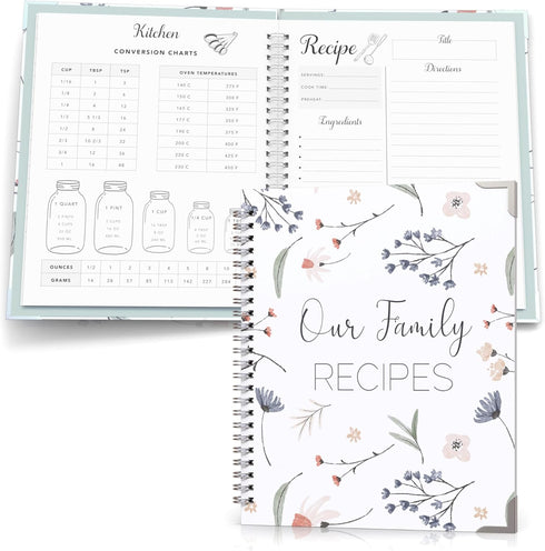 Blank Recipe Book To Write In Your Own Recipes - Family Recipe Journal to Create Your Own Cookbook - 100 Page Empty