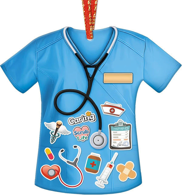 JUESMOS Nurse Christmas Ornaments 2025 Thank You Nurse Ornaments for Christmas Tree