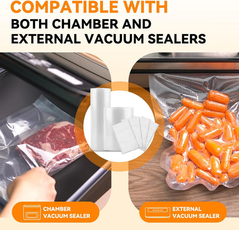 Wevac 6''x100' & 8''x100' Vacuum Seal Roll Keeper with Cutter, BPA Free, Ideal for Food Storage