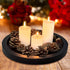 Counter Rustic Decorative Wooden Serving Tray Home Decor Round Ottoman Coffee Table Trays Farmhouse Living Room Dinner