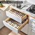 3-Tier (11"22"), Expandable Drawer Spice Organizer, Thickened Plastic Spice Rack for Kitchen Drawers Non-Slip & Easy