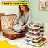 9 Pack Storage(L,2S,6Mini) Clear Hard Shell Zipper Case,Waterproof Toiletry Cosmetic Bag,Toy Organizers and Storage