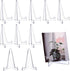 Bucherry 10 Packs Acrylic Easel Stands, Mini Coin Display Easel Holder, 3.4 x 2.5 Inch (Clear)