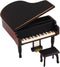 ANGEL MELODY Wooden Grand Piano Music Box Mechanism with Bench and Metal Pedal, Ring