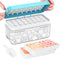 PHINOX Ice Cube Tray with Lid and Bin, 64 pcs Ice Trays for Freezer with Container, BPA Free