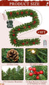 9 8 TURNMEON Dual Color Change Ft Prelit Christmas Garland Remote Control Warm White & Multicolor Lights Timer Modes