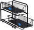 AIYAKA Pull-out Cabinet Organizer, Stackable 2-tier Under Sink Rack with Sliding Storage Drawer for Bathroom, Kitchen,