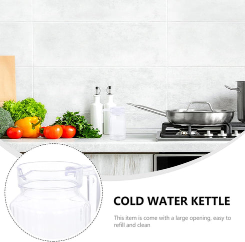 IMIKEYA Small Glass Pitcher, Clear Plastic Pitcher with Lid for Cold Water, Juice, Beverage, Home Party Supplies