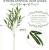 WILLBOND 8 Bundles Faux Olive Branches, 43 Inch Tall Greenery Stems for Vases, Fake Plant for Floral Arrangement