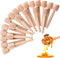 25 Pcs Honey Sticks Dipper, 3 Inch Mini Wooden Honeycomb Stick, Small Honey Spoons for Honey Jar Dispense