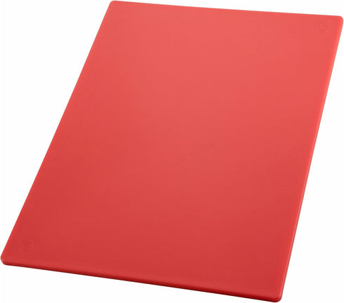 Winco Heavy-Duty Plastic Cutting Board, Red, 15" x 20" x 1/2"