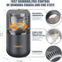 COOL KNIGHT Electric Herb Grinder, Large Capacity Spice and Coffee Grinder with Pollen Catcher, 7.5" Grey