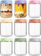 Overnight Oats Containers with Lids, 16oz Wide Mouth Mason Jars with Lids,