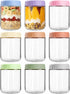 Overnight Oats Containers with Lids, 16oz Wide Mouth Mason Jars with Lids,
