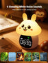 MASHI Mushroom Bunny Alarm Clock, Toddler Sleep Training Clock with Sun & Moon, Sleep Sound Machine, Night Lights
