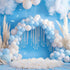 135pcs 18 12 10 5 Inch RUBFAC Light Baby Blue Balloons Different Sizes for Garland Arch, Latex Pastel Blue Balloon