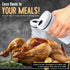 The Original Salt and Pepper Shakers Set - White Spice Dispenser with Adjustable Pour Holes, Stainless Steel & Glass,