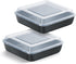 E-far 8x8 Inch Square Baking Pan with Lid Set, Nonstick Square Cake Pans for Oven Cooking, 4 Pieces