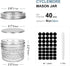 CycleMore 40 Pcs 4oz Clear Glass Mini Mason Jars with Silver Lids, Small Spice Canning Jars for Honey, Jam, Wedding