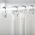Goowin 12 Pcs Stainless Steel Shower Curtain Hooks, Rust Proof Rings for Smooth Sliding Anti-Drop Double Hooks