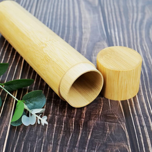 Small Bamboo Scattering Urn Tube for Human Ashes, 9’’X2’’, Eco-Friendly Mini Bamboo Cremation Tube