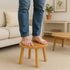 4-Leg Solid Wood Step Stool for Kids & Adults - Multi-Use Toddler Wooden Stool for Bathroom, Playroom, Living