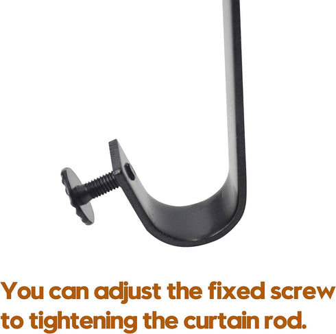 4 Pack Heavy Duty Ceiling Curtain Rod Bracket - Single Curtain Rod Holders for 1 Inch Drapery