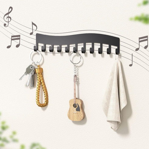 Wall Necklace Organizer Holder, Wall Mounted Jewelry Hanging Storage for Necklaces, Black Display Hanger