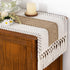 Summer 12x60 inch Socomi Boho Table Runner Farmhouse Rustic Dining Kitchen Centerpiece Decor Small Macrame Woven Cotton