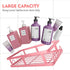 6 Pack Youvip Shower Caddy, Adhesive Shower Shelves with Soap Holder, No Drilling Rustproof Large Capacity pink