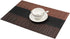 SHACOS Placemats Set of 4, Woven Vinyl Table Mats, Ombre Coffee Black, Heat Resistant, Wipe Clean