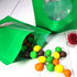 Double-Sided Stand-Up Pouch, Matte/Glossy Color with Clear Round Window, 100 Bags/Pack (6.3" x 8.7", Glossy Green)