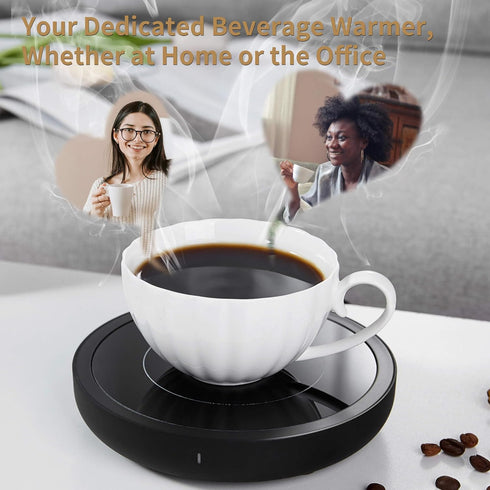 Coffee Mug Warmer for Desk with 4H Automatic Shut-Off, Adjustable Temperature Control for Ceramic, Glass, and Stainless
