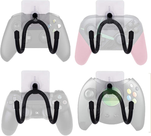 Self-Adhesive Game Controller Wall Mount by YYST - Storage Organizer Hanger for PS/Xbox/Series X Controller, 4/PK